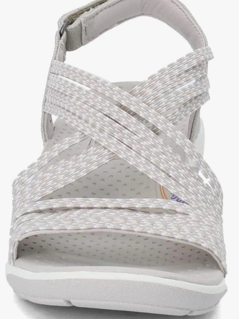 Skechers outdoor lifestyle Comfort Strappy Sandal in Light Gray/White 10